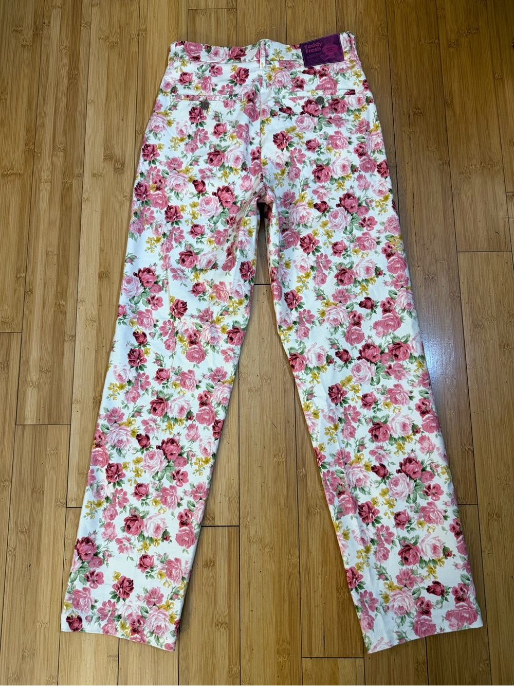 NWOT Teddy Fresh Floral Pleated Trouser Pants Size 27 - Picture 3 of 15